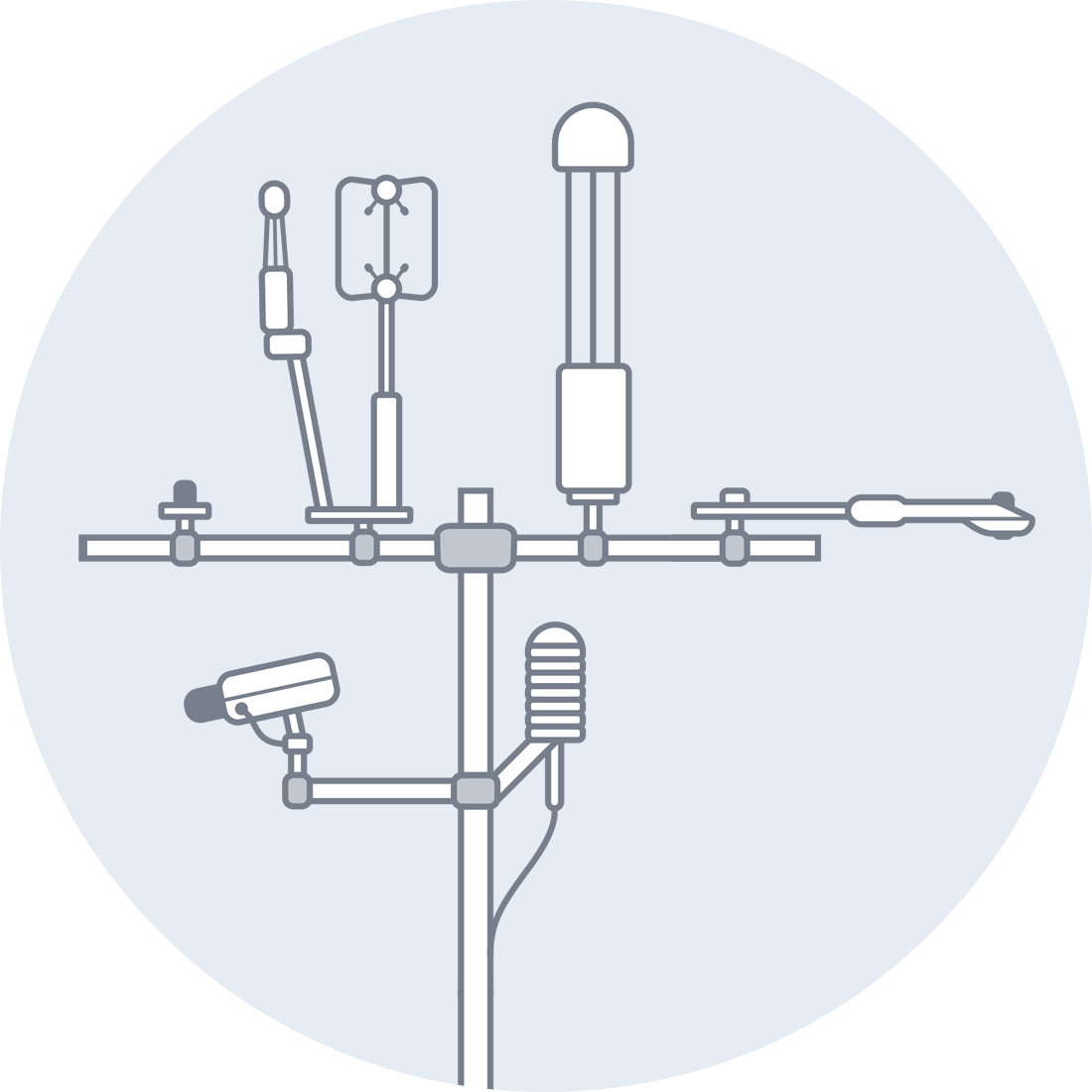 eddy covariance instrument tower graphic